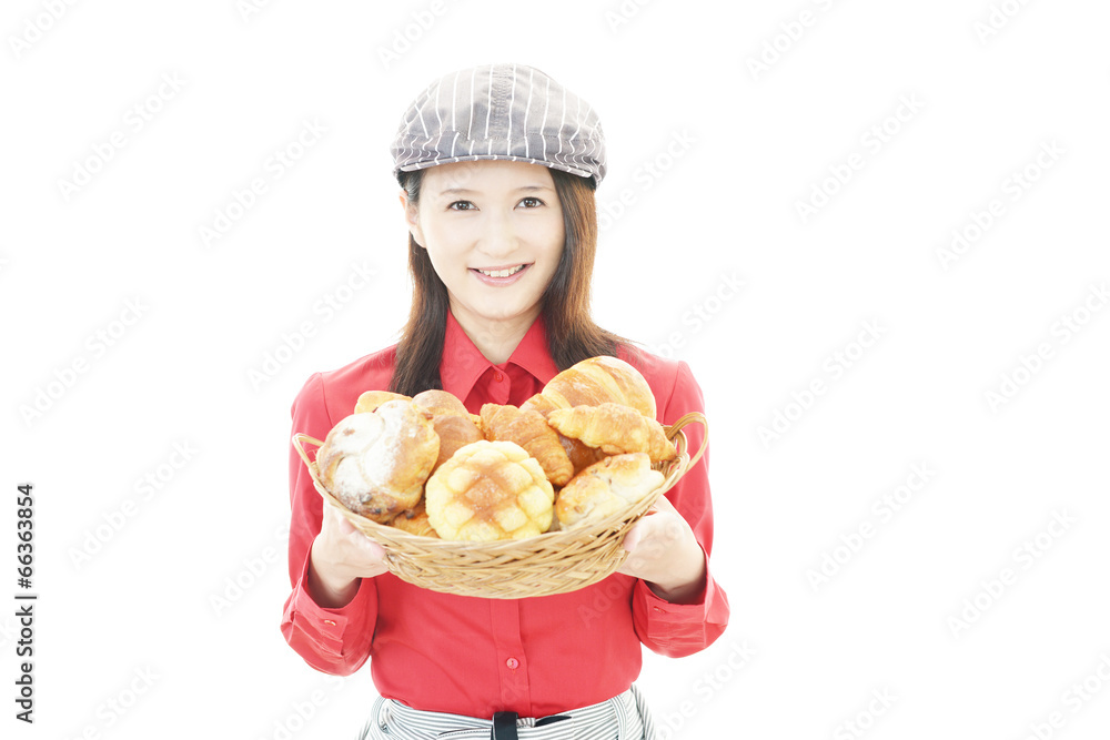 笑顔のウェイトレス