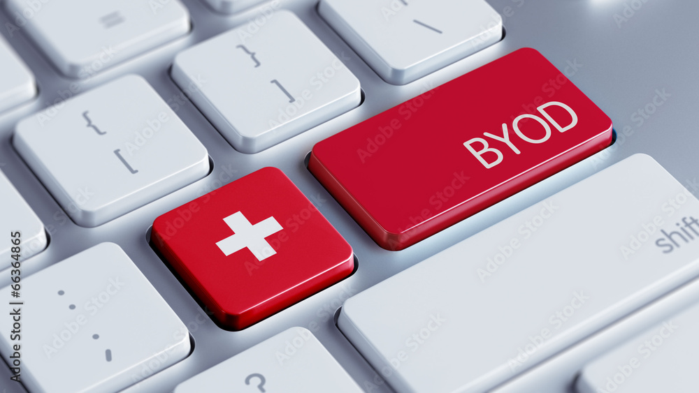 Fototapeta premium Switzerland Byod Concept