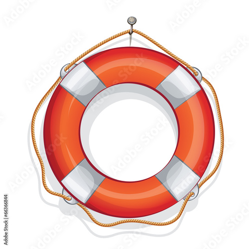 cartoon illustration of lifebuoy