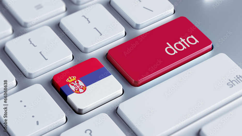 Fototapeta premium Serbia Data Concept