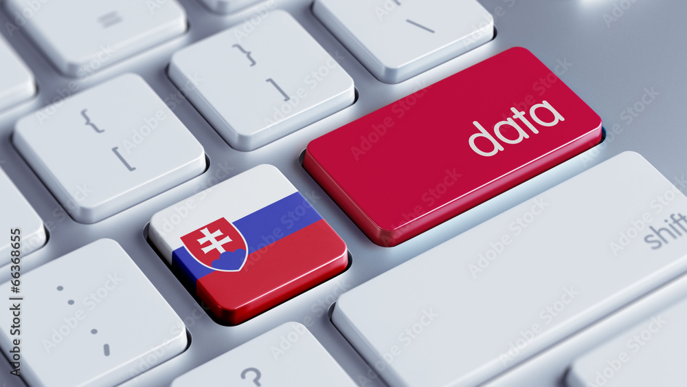 Fototapeta premium Slovakia Data Concept