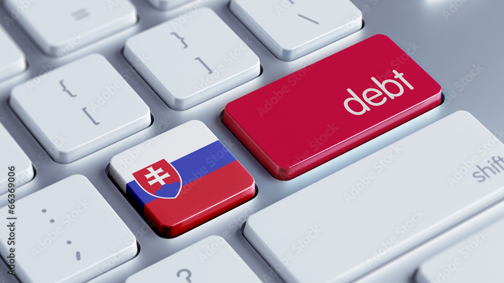 Fototapeta premium Slovakia Debt Concept