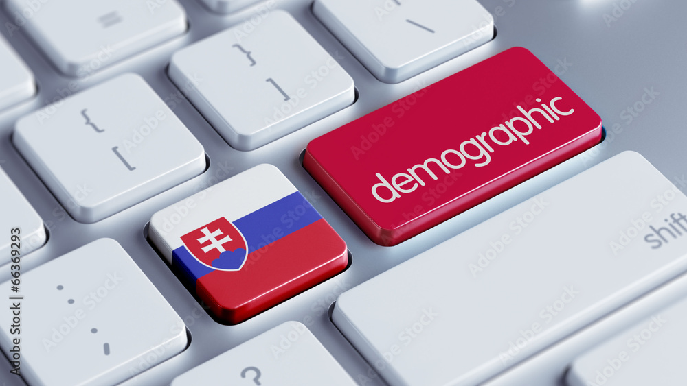 Fototapeta premium Slovakia Demographic Concept.