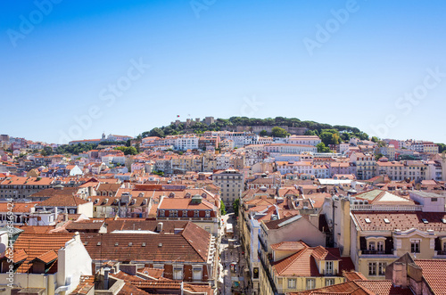 Traditional old buildings in Lisbon, Portugal, Europe