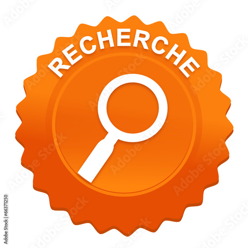 recherche sur bouton web denté orange