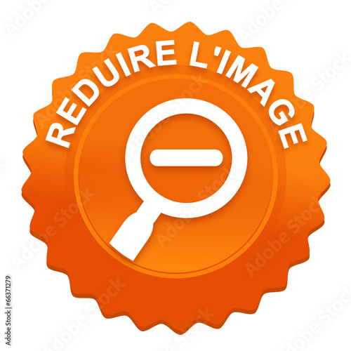 réduire l'image sur bouton web denté orange