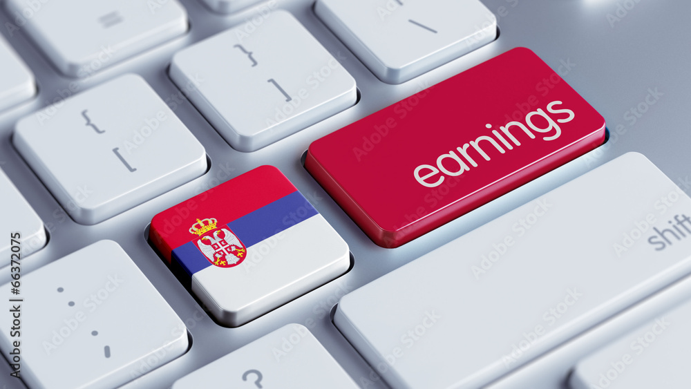 Fototapeta premium Serbia Earnings Concept