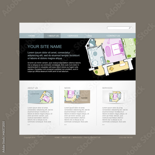 Website design template for building company
