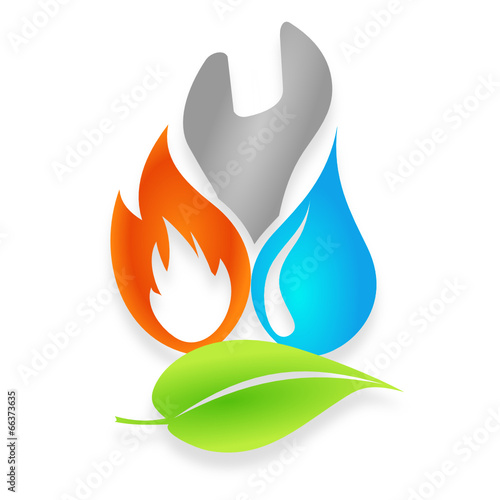 logo plombier chauffagiste énergies renouvelables