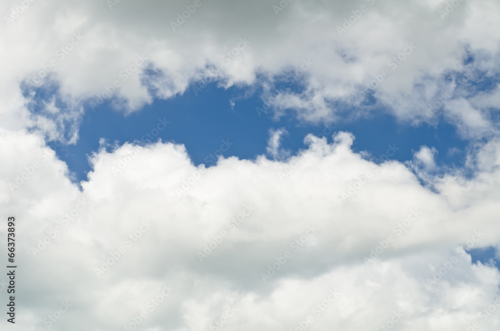 Obraz premium Blue sky cloud background