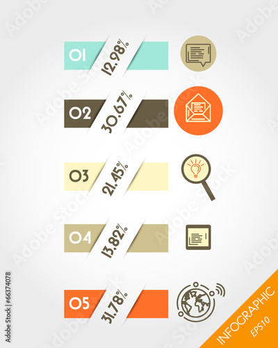 red oblique set of stickers with icons