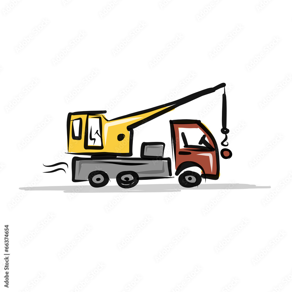 Truck crane, construction equipment for your design