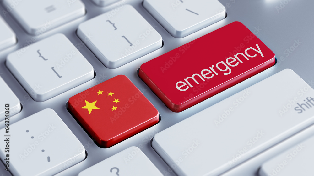 Fototapeta premium China Emergency Concept