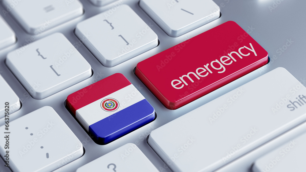 Fototapeta premium Paraguay Emergency Concept