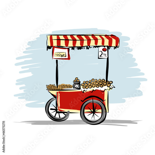 Street food cart for your design