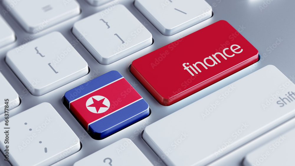 Fototapeta premium North Korea Finance Concept