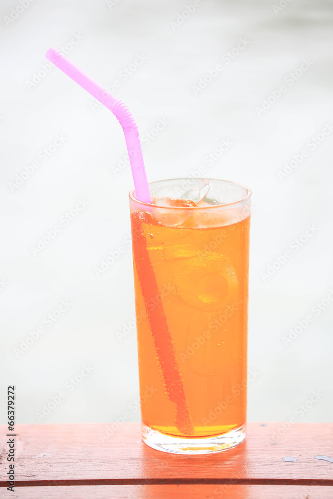 Full glass of fresh iced orange juice Full glass of fresh iced orange juice