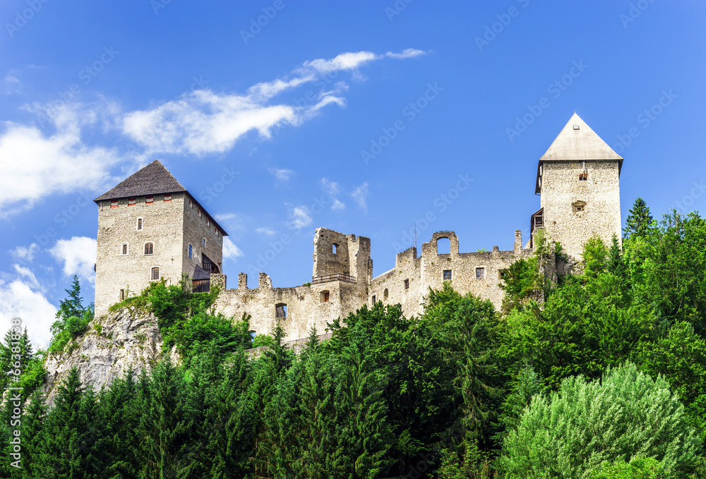 Old medieval castle Gallenstein in Austria