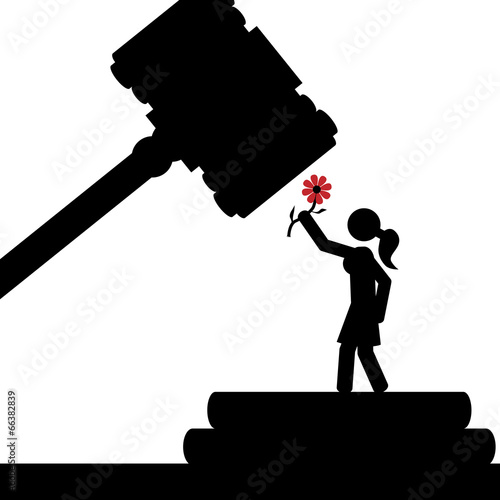 Girl in court