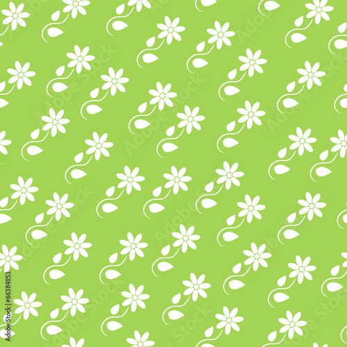 Seamless background with silhouettes of flowers