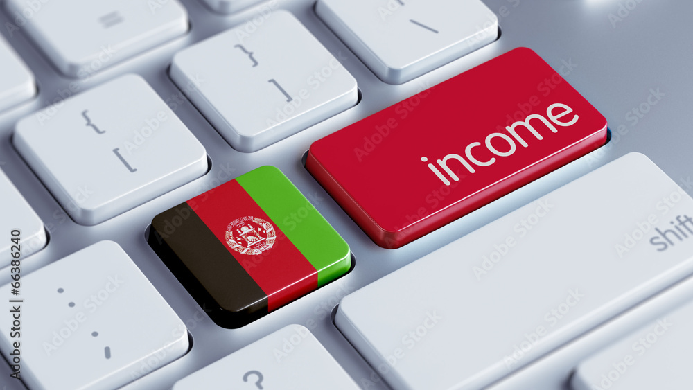 Fototapeta premium Afghanistan. Income Concept