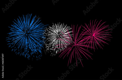 Billede på lærred feu artifice fireworks france football cup