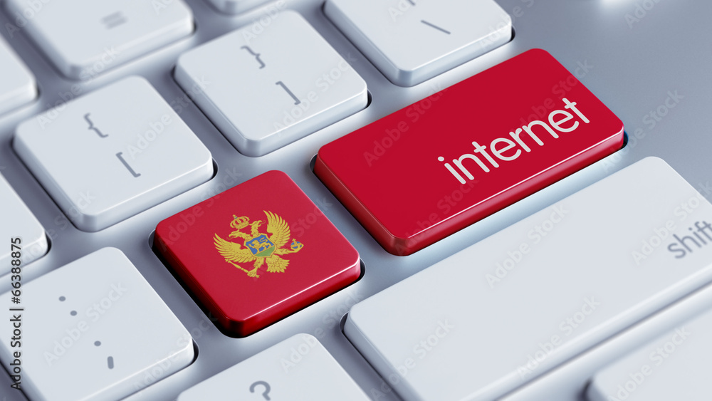 Fototapeta premium Montenegro. Internet Concept