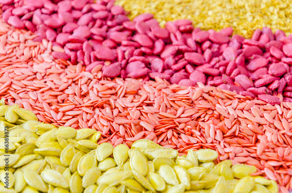Colorful seeds texture using as background Colorful seeds texture using as background