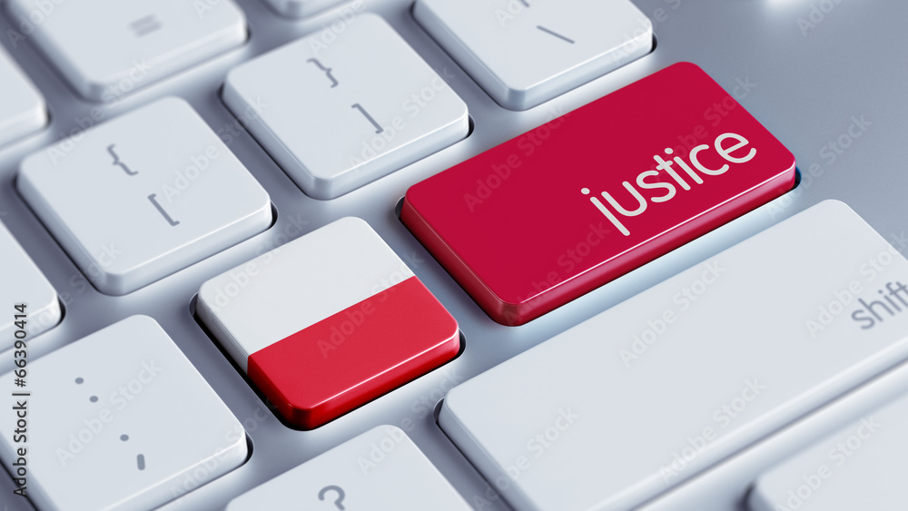 Fototapeta premium Poland Justice Concept.