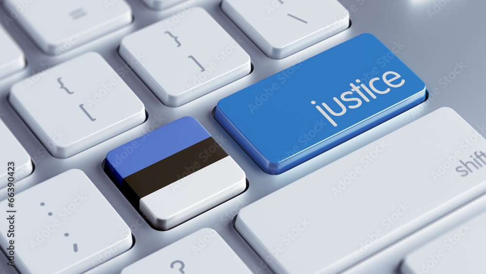 Estonia Justice Concept.