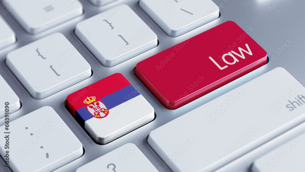 Fototapeta premium Serbia Law Concept