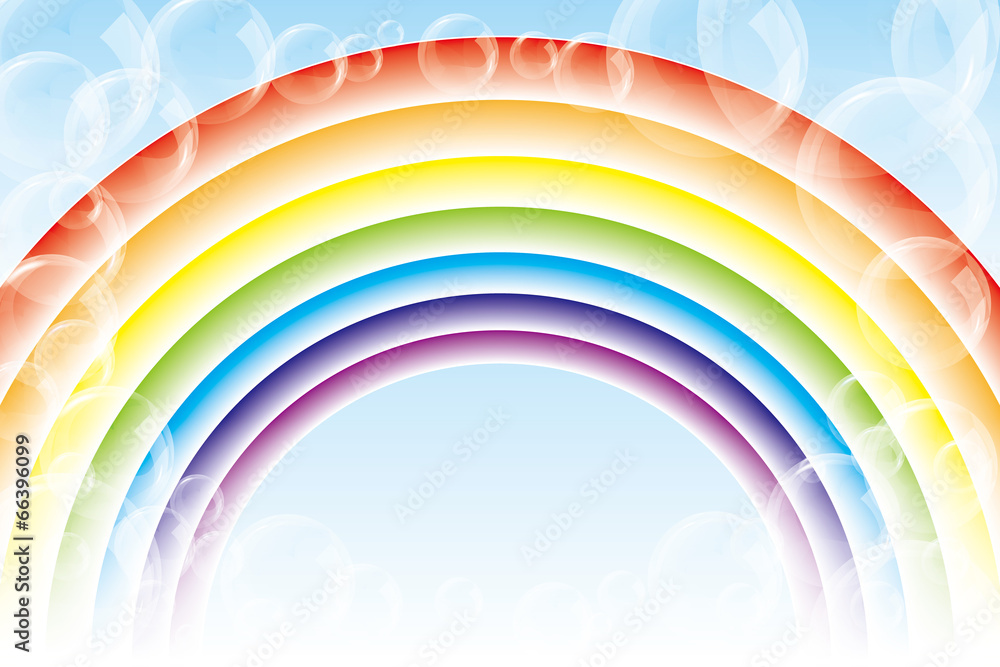 Background Wallpaper Vector Illustration Design Free Free Size Charge Free Colorful Color Rainbow Show Business Entertainment Party 背景素材 壁紙 虹の輪 シャボン玉 虹 レインボー 七色 カラフル Stock Vector Adobe Stock