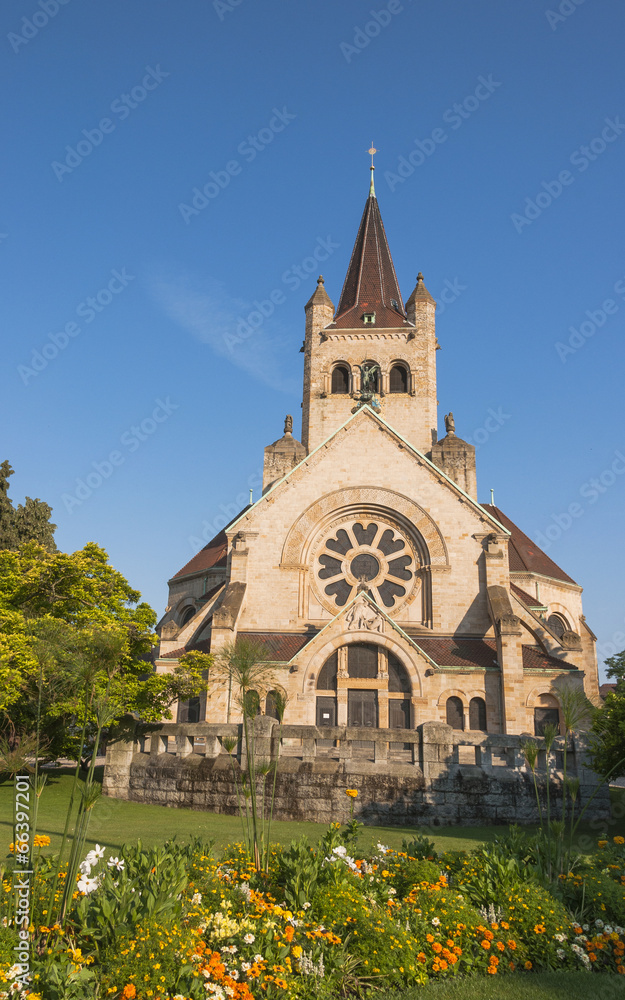 Basel, Altstat, Pauluskirche, Vormittag, Sommer, Schweiz