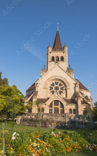 Basel, Altstat, Pauluskirche, Vormittag, Sommer, Schweiz