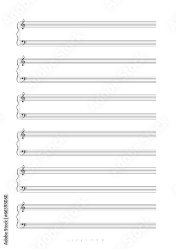 Blank A4 music notes