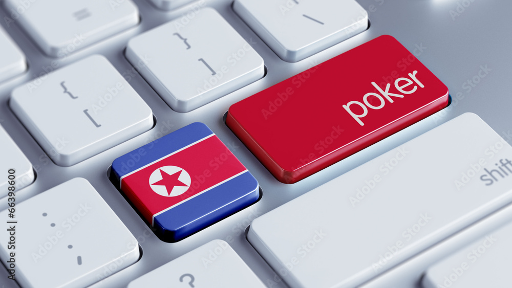 Fototapeta premium North Korea Poker Concept