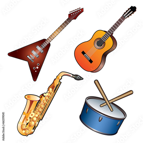 vector music instruments