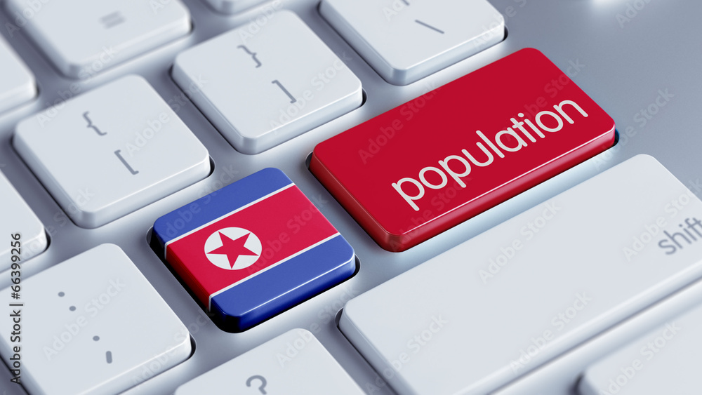 Fototapeta premium North Korea Population Concept.