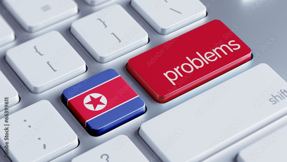North Korea Problems Concept North Korea Problems Concept
