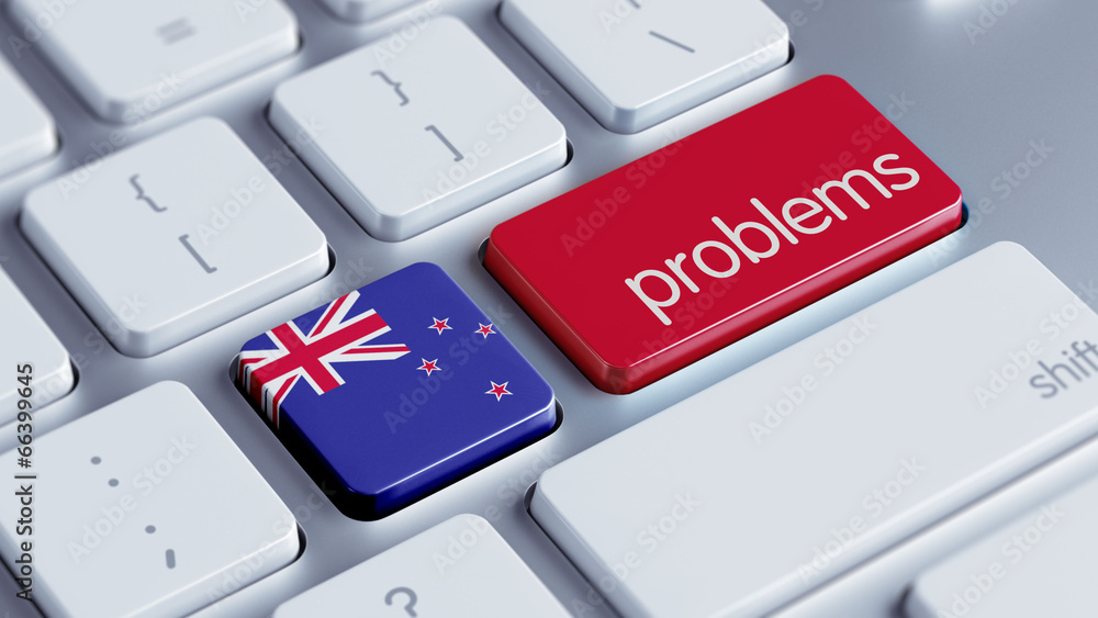Fototapeta premium New Zealand Problems Concept