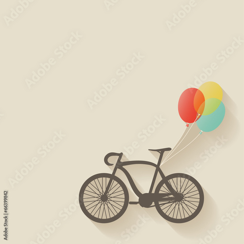 bike with balloons