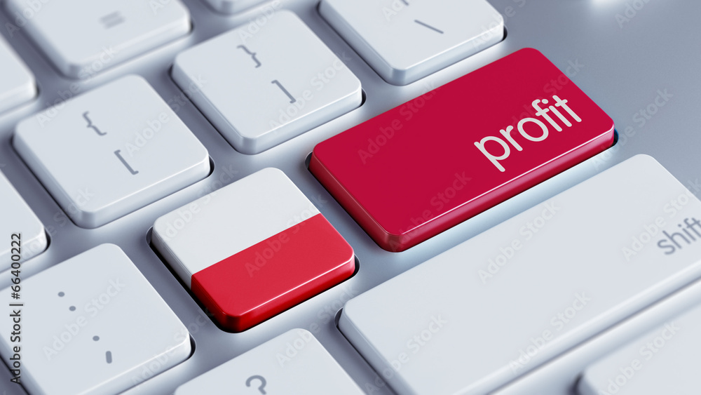 Fototapeta premium Poland Profit Concept.