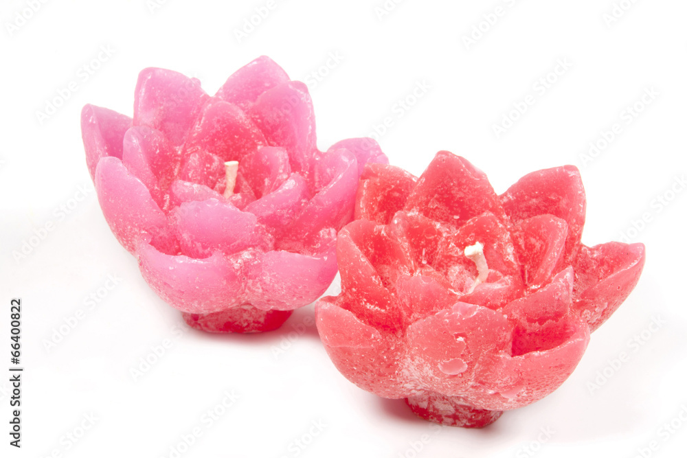 Red and Pink Decorative Unlit Wax Candles Red and Pink Decorative Unlit Wax Candles