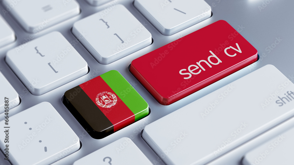 Fototapeta premium Afghanistan. Send CV Concept