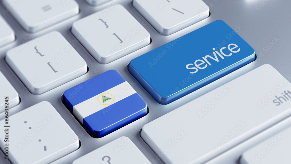 Fototapeta premium Nicaragua Service Concept