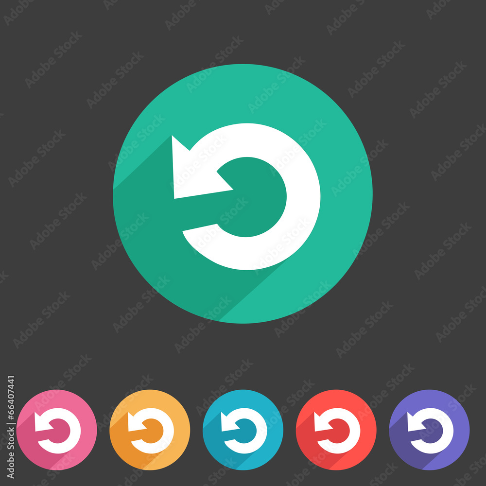 Flat game graphics icon repeat Flat game graphics icon repeat