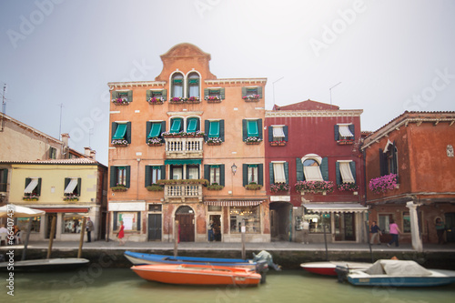 Murano and Burano island, street with glass store © boule1301