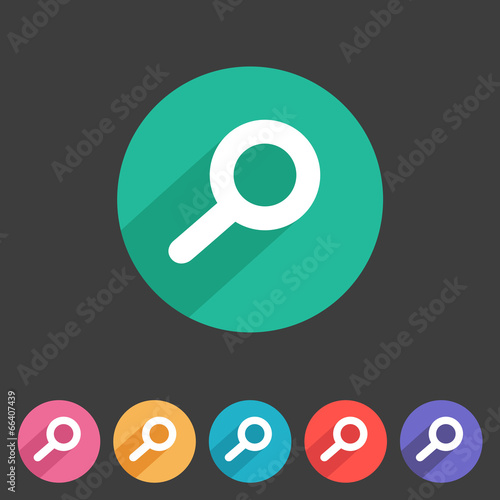 Flat game graphics icon zoom