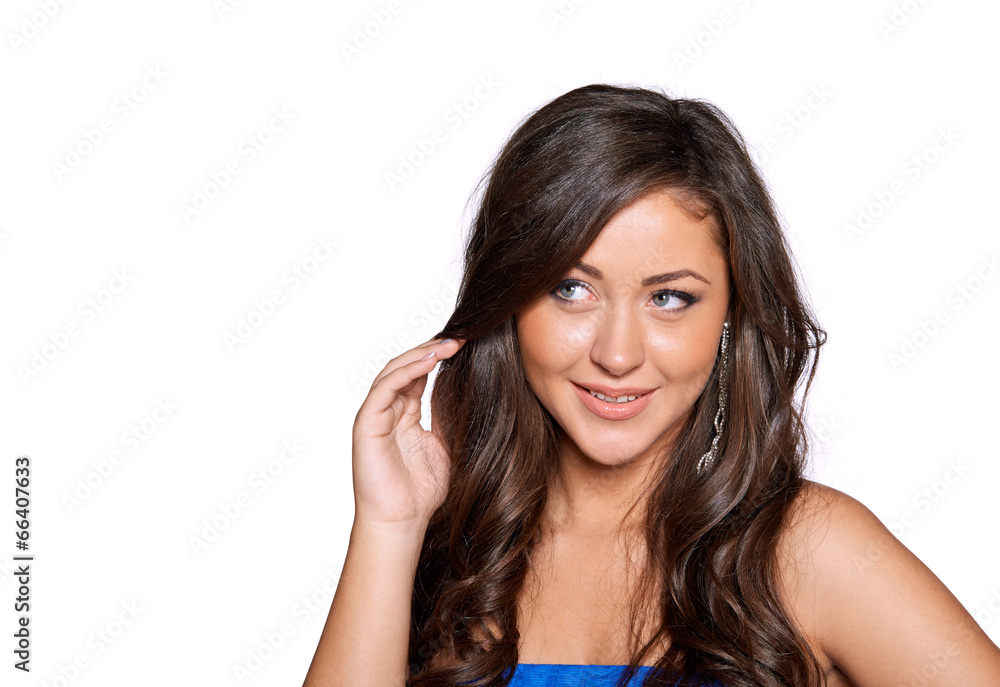 portret of woman isolated on white background portret of woman isolated on white background