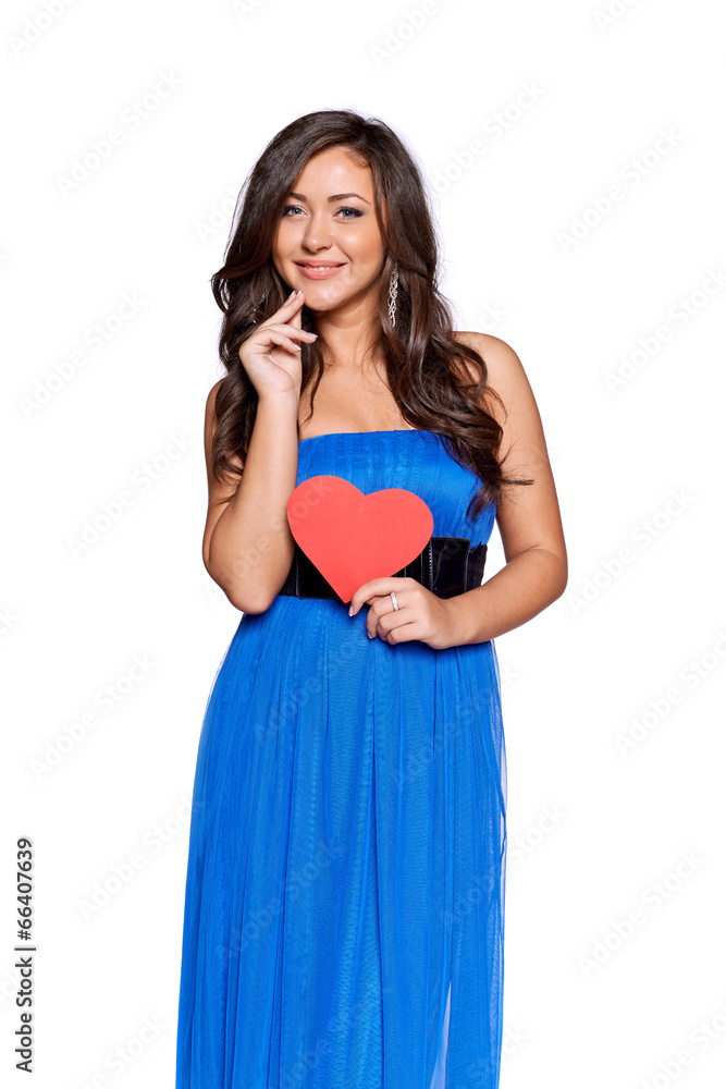 Woman in blue dress Woman in blue dress